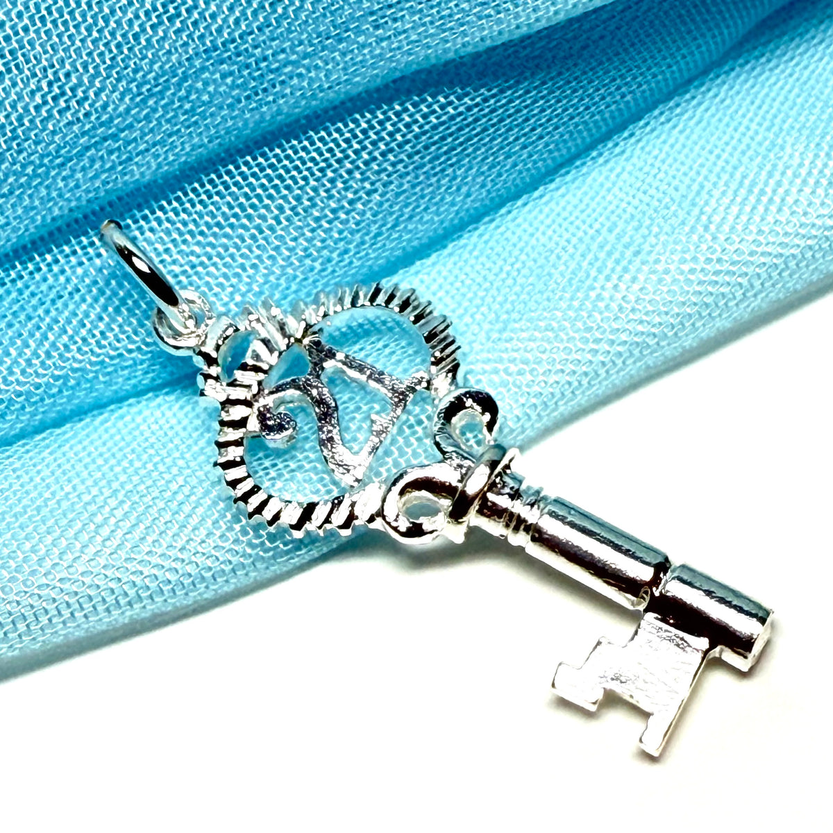 21 Key charm solid sterling silver 21st Birthday present