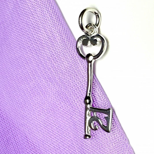 21st Key Birthday sterling silver charm