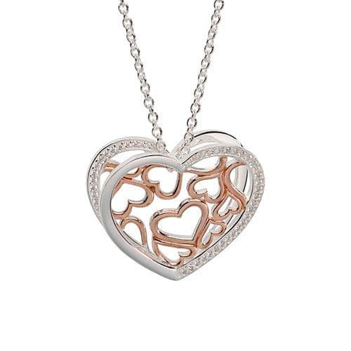 A Sterling Silver Heart Shaped Sculptured Necklace