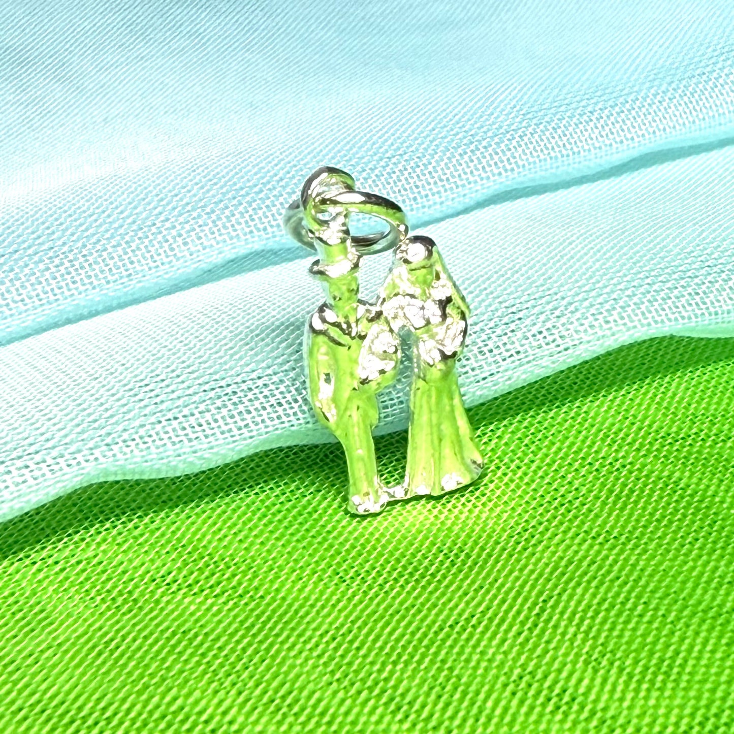 Bride And Groom Charm Sterling Silver