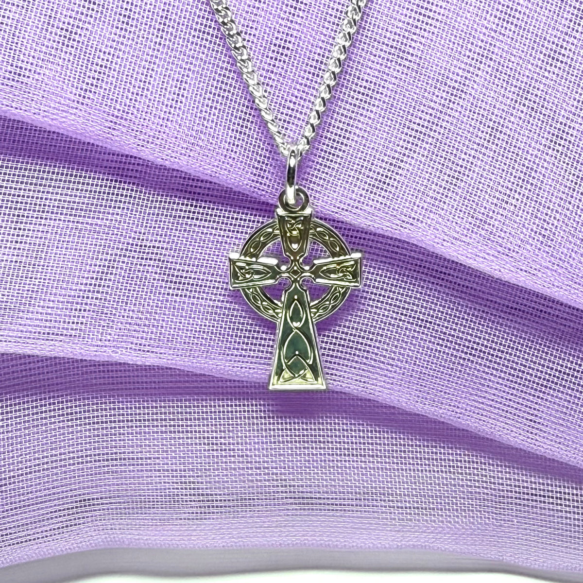 Sterling Silver Celtic Cross Including Chain