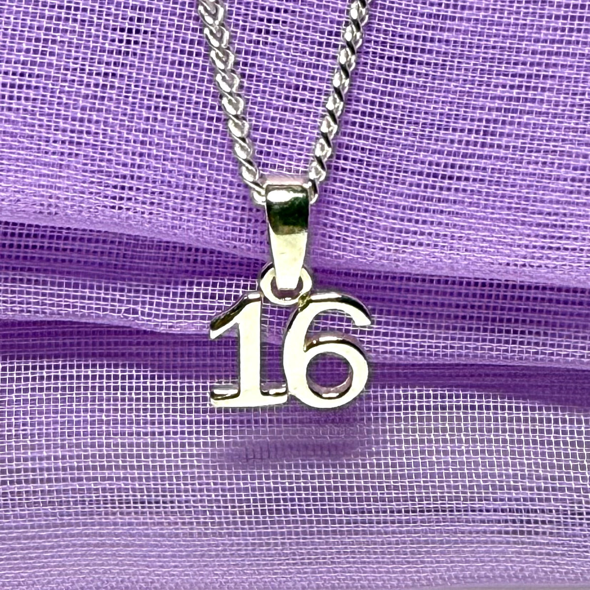 Sweet 16 shaped solid necklace sterling silver 16th pendant with chain