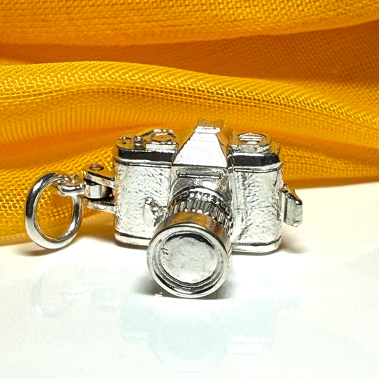 Traditional Lens Camera Charm Sterling Silver