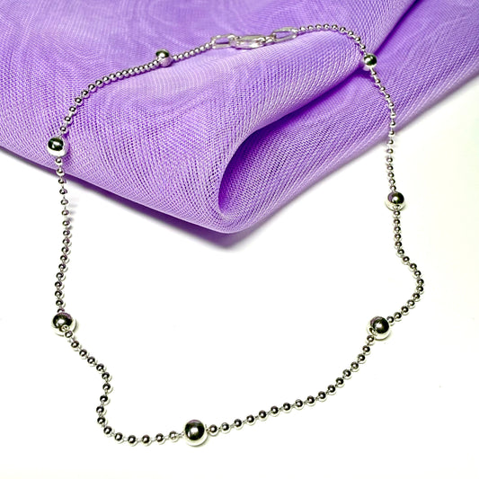 Anklet sterling silver ball and chain ladies ankle chain