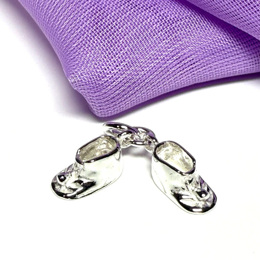 Baby Boots Charm Sterling Silver Charm