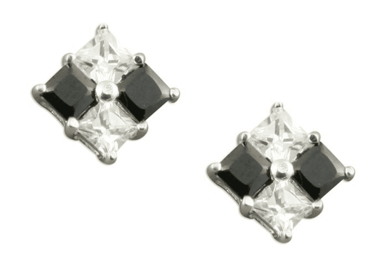 Black And White Stud Earring
