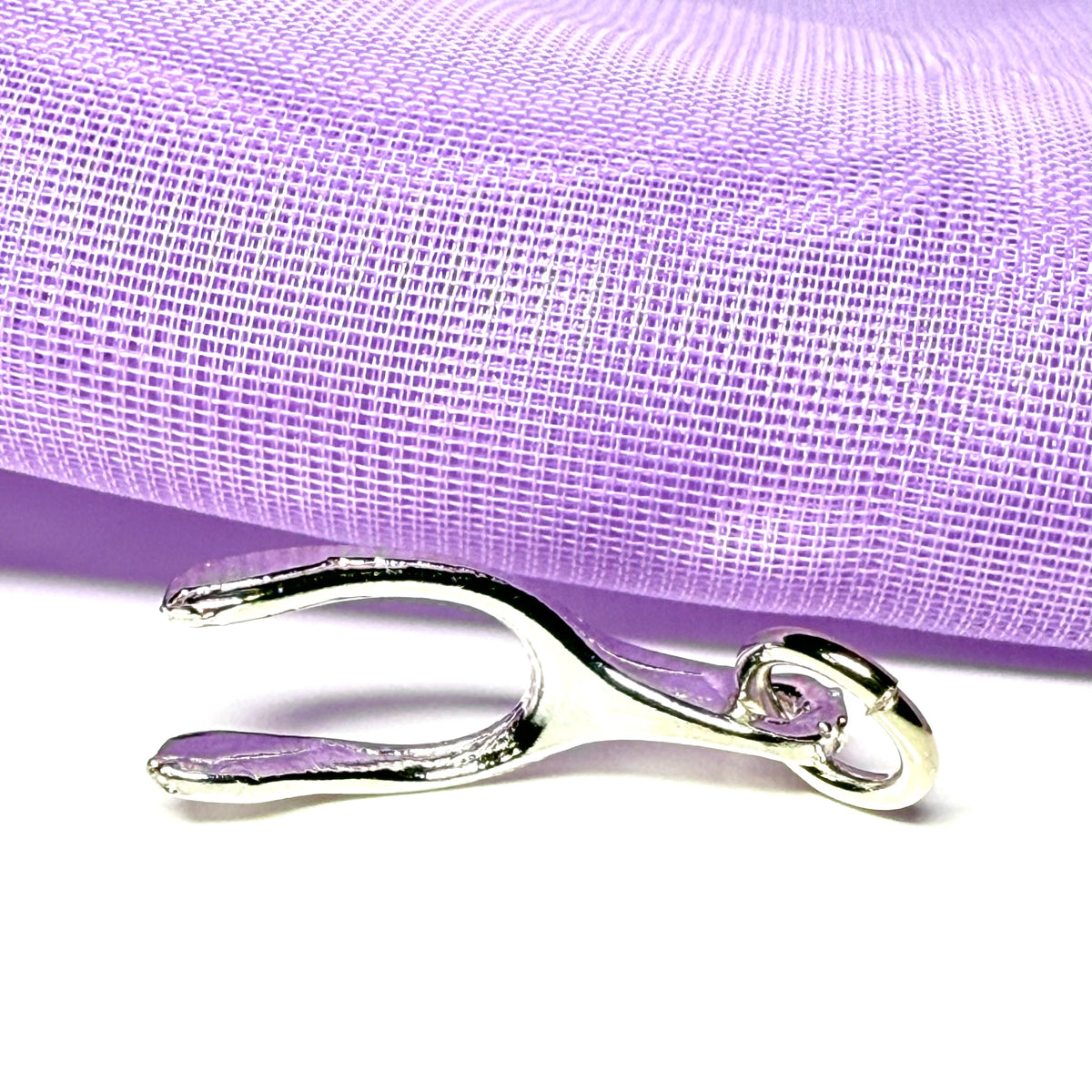 Charm wishbone sterling silver