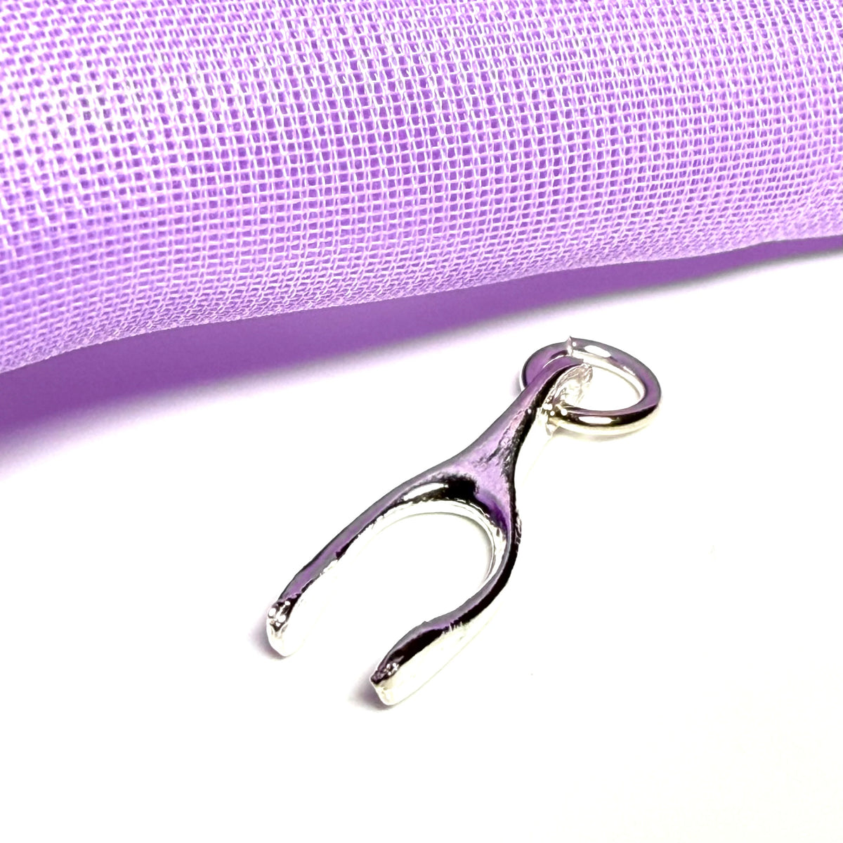 Charm wishbone sterling silver