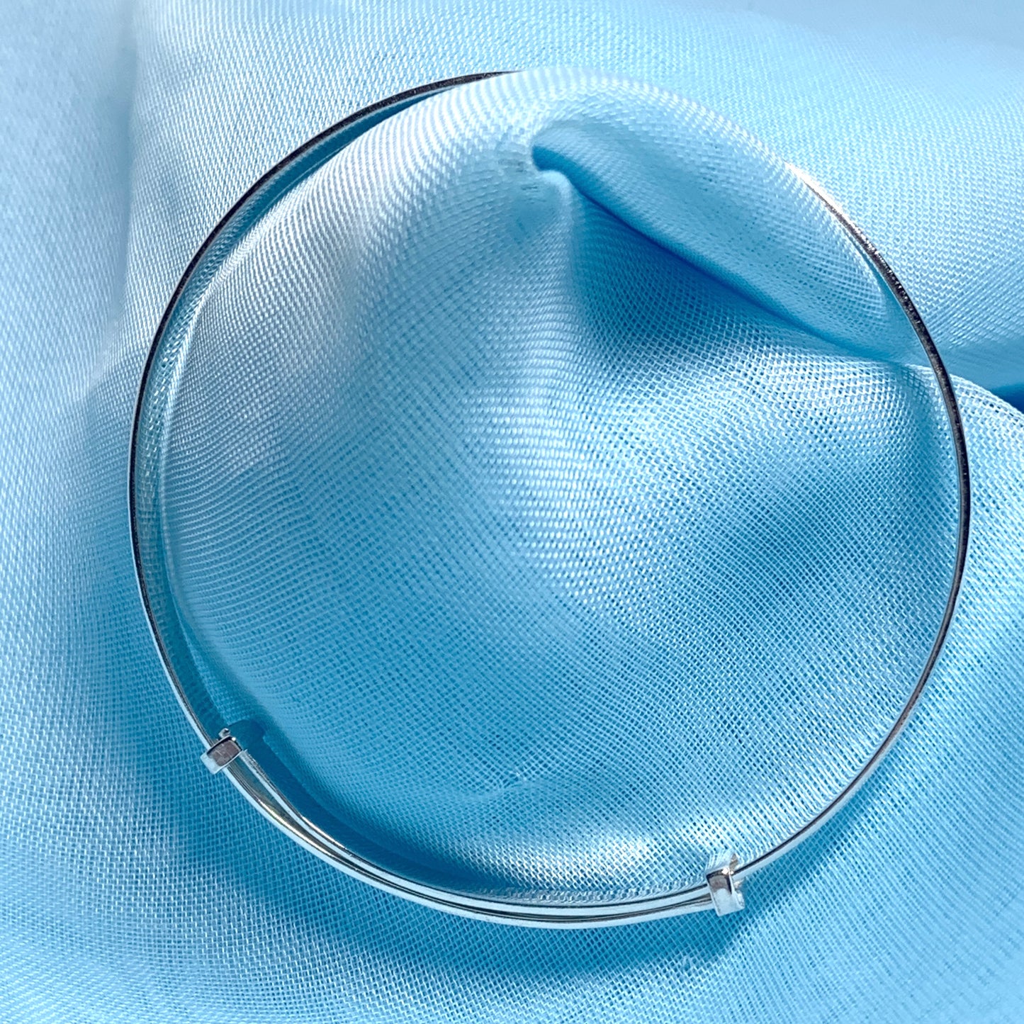 Childs expanding bangle swirl patterned design sterling silver