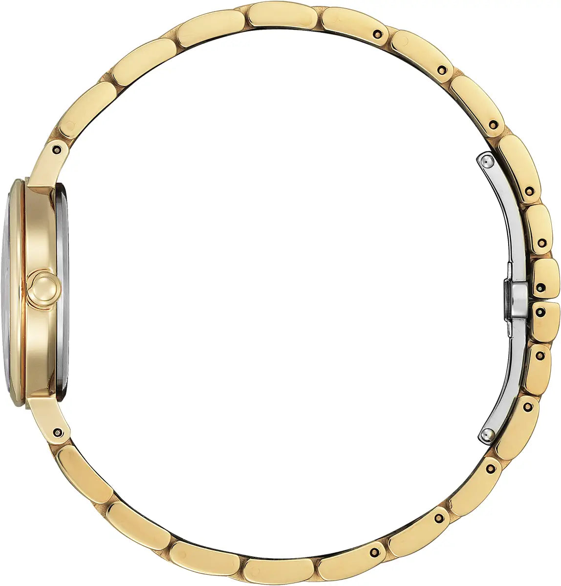 Citizen green dial watch ladies Eco Drive gold plated bracelet L Silhouette