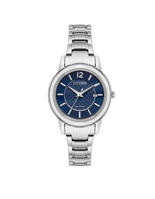 Citizen watch dark blue dial stainless steel Eco-Drive ladies FE1081-83L