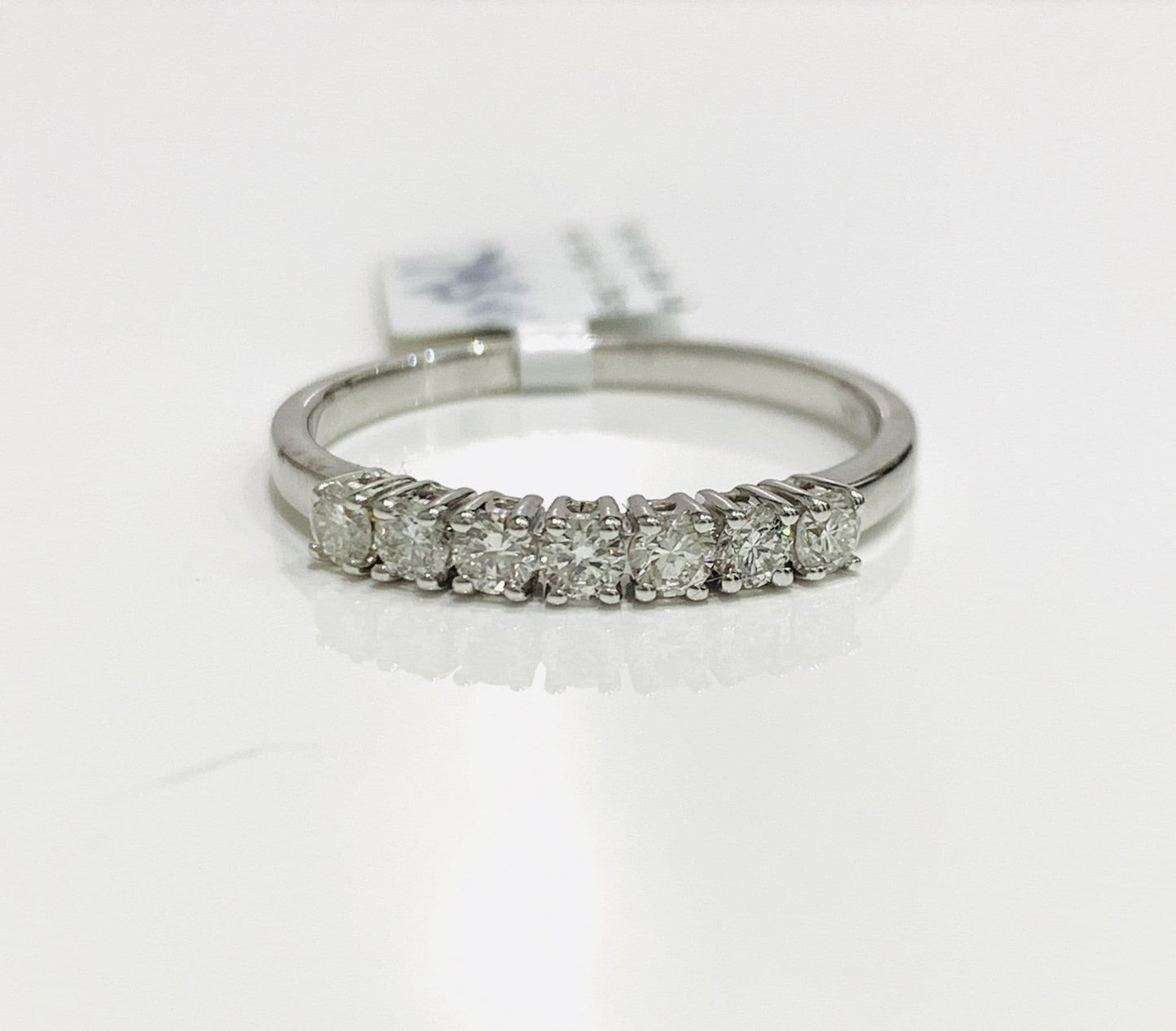 Claw Set Eternity Ring Diamond White Gold 36 Points