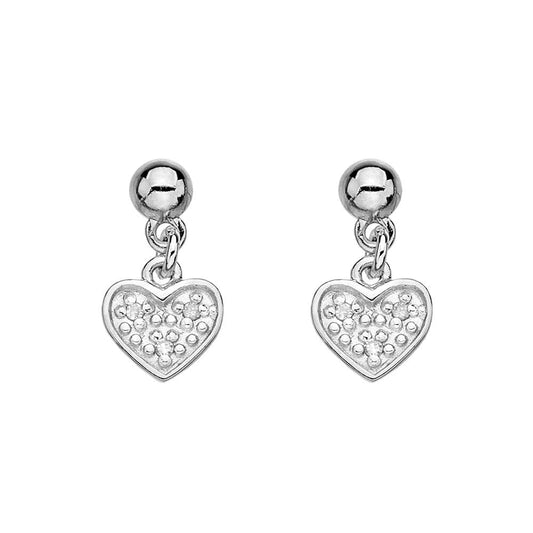 Hot Diamonds Sterling Silver Stargazer Heart Earrings DE382