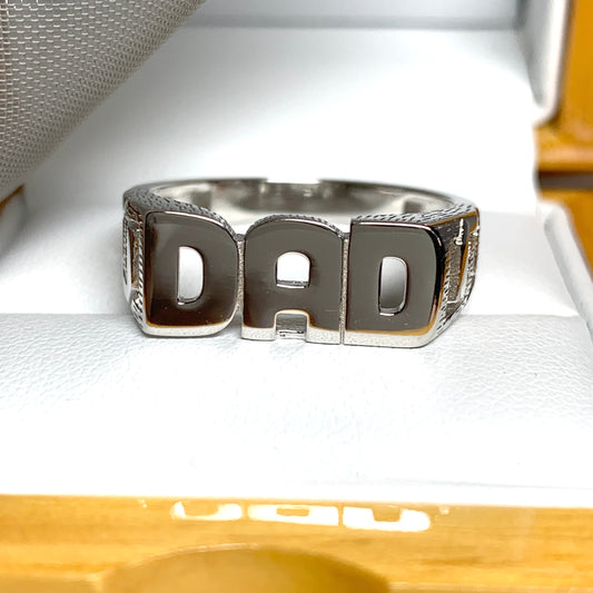 Dad ring men's sterling silver