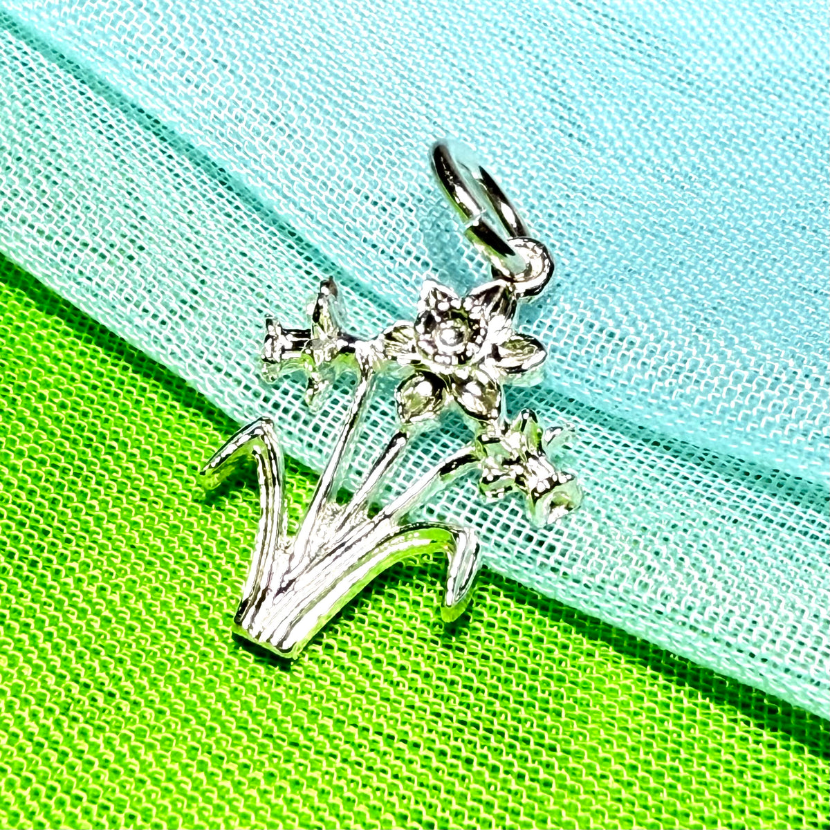 Daffodil Charm Sterling Silver