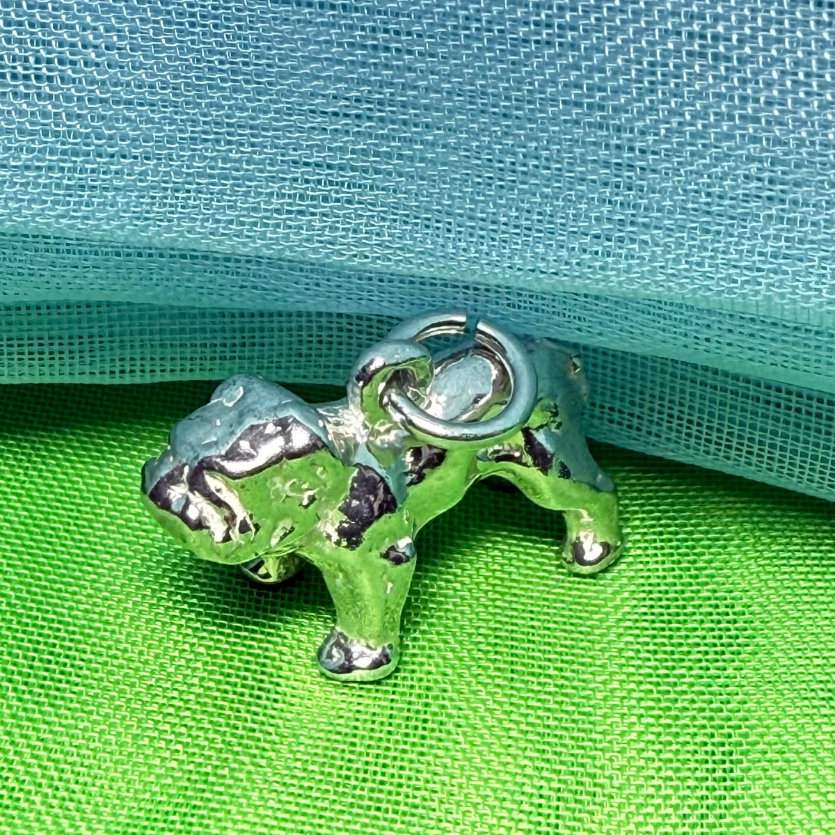British bulldog charm solid sterling silver