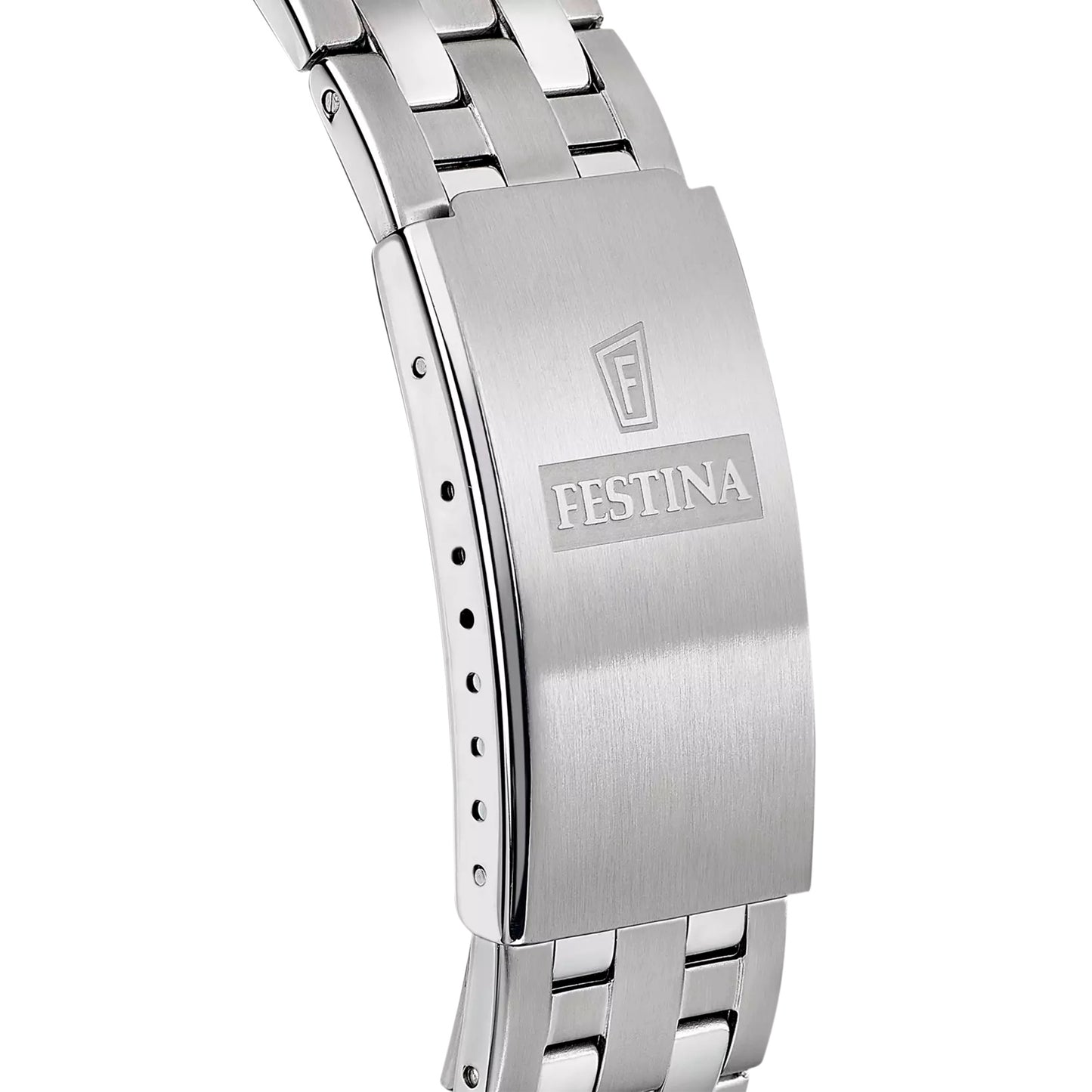 F20357/C Festina Mens Stainless Steel Blue Round Bracelet Watch Day & Date Feature