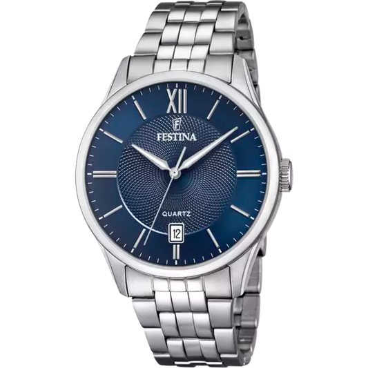 F20425/2 Festina Mens Blue Stainless Steel Round Bracelet Watch