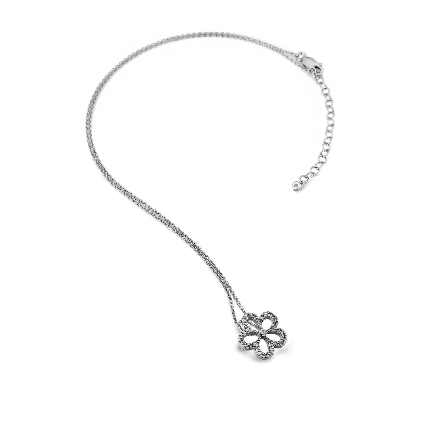 Gentle Flower Hot Diamonds Sterling Silver Necklace DP720