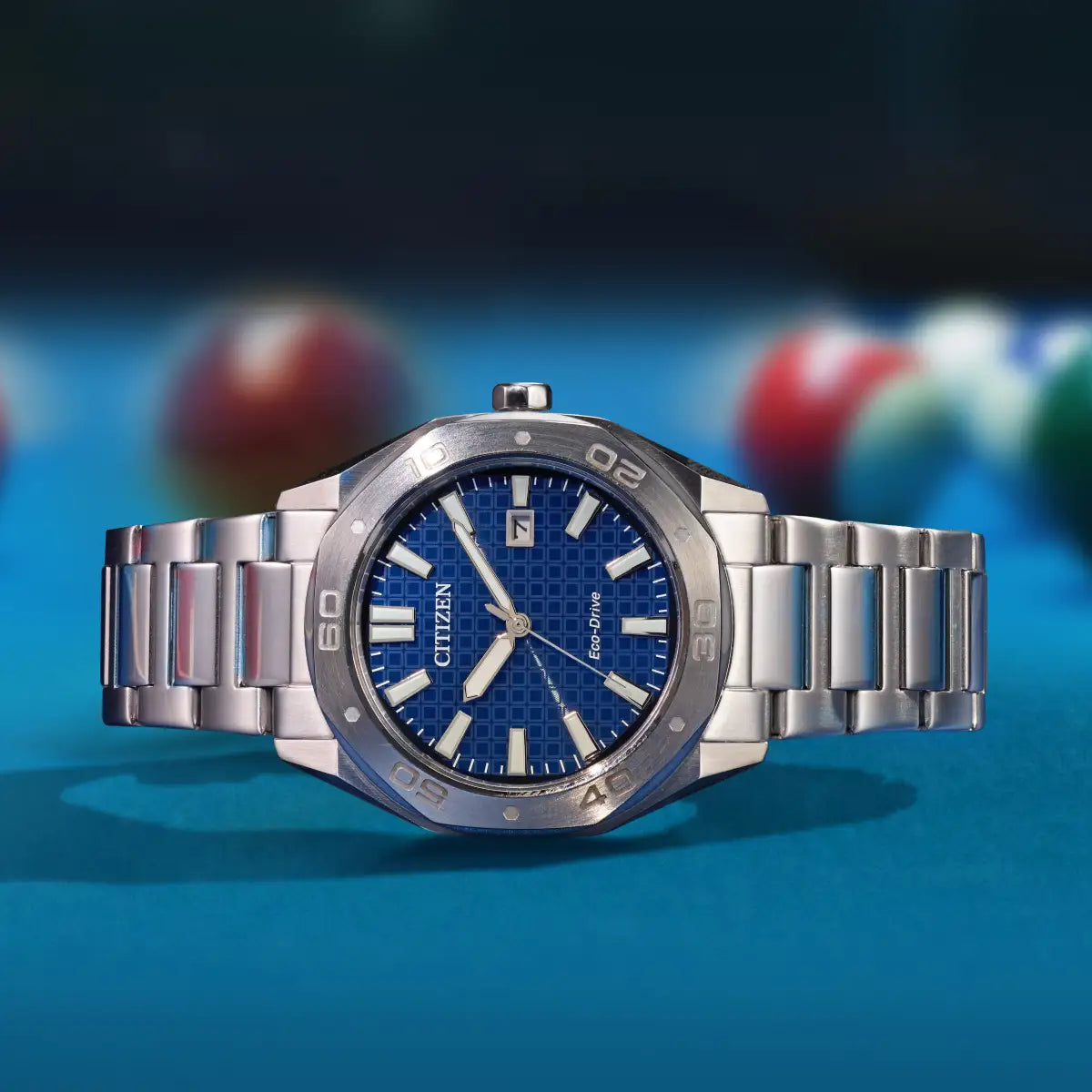 Men's Citizen watch blue dial stainless steel Eco-drive BM7630-80L