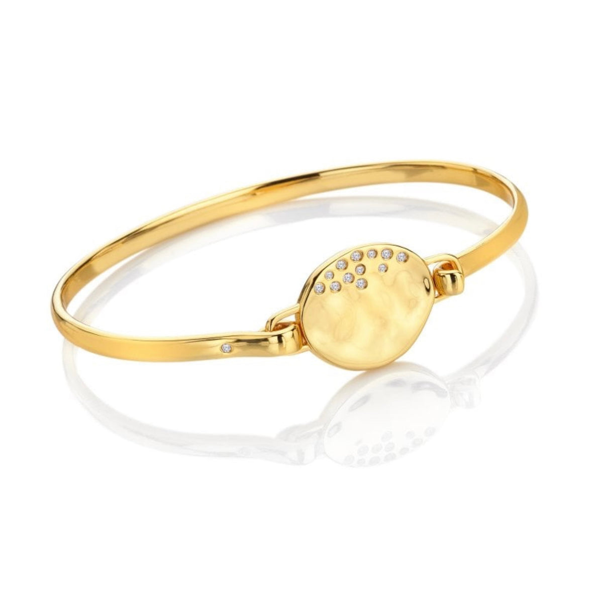 HD X TG Illuminate Bangle Hot Diamonds yellow gold plated sterling silver Tasha Ghouri