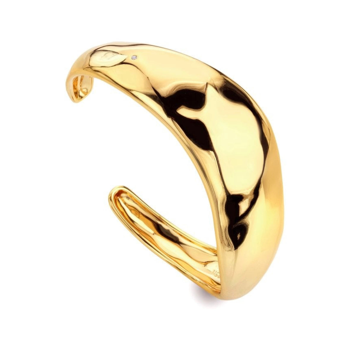 HD X TG Organic Wave Cuff Bangle Hot Diamonds yellow gold plated sterling silver Tasha Ghouri