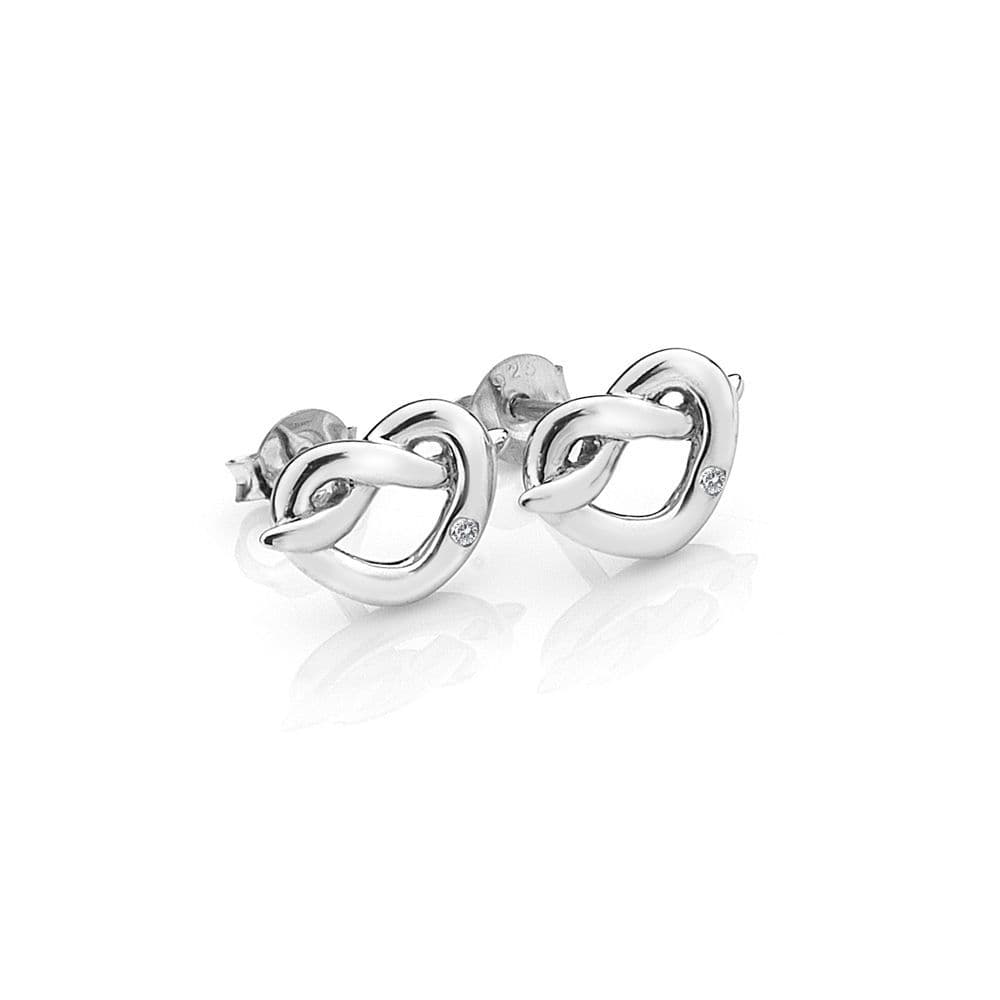  Hot Diamonds Sterling Silver Infinity Heart Earrings DE450