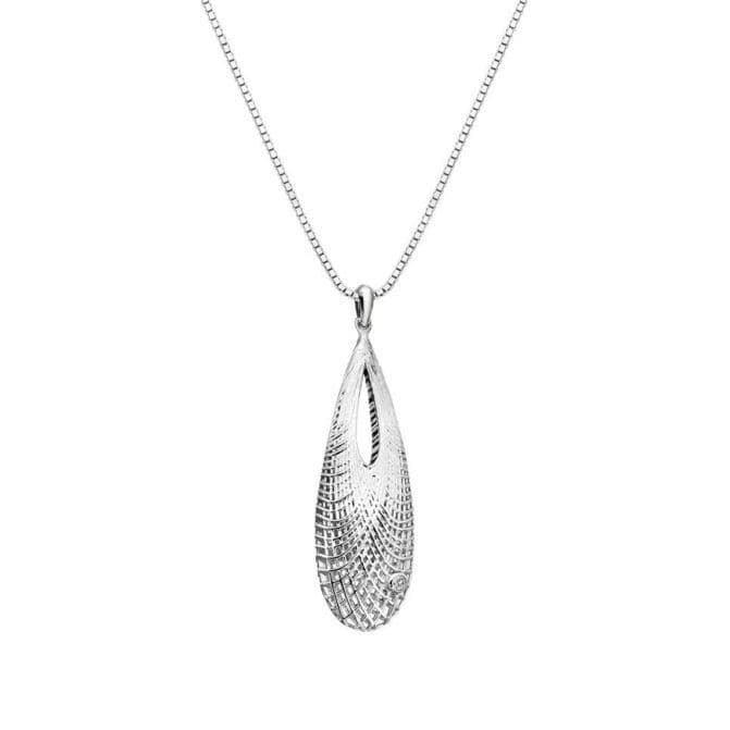 Hot Diamonds Sterling Silver Quest Filigree Teardrop Necklace DP831