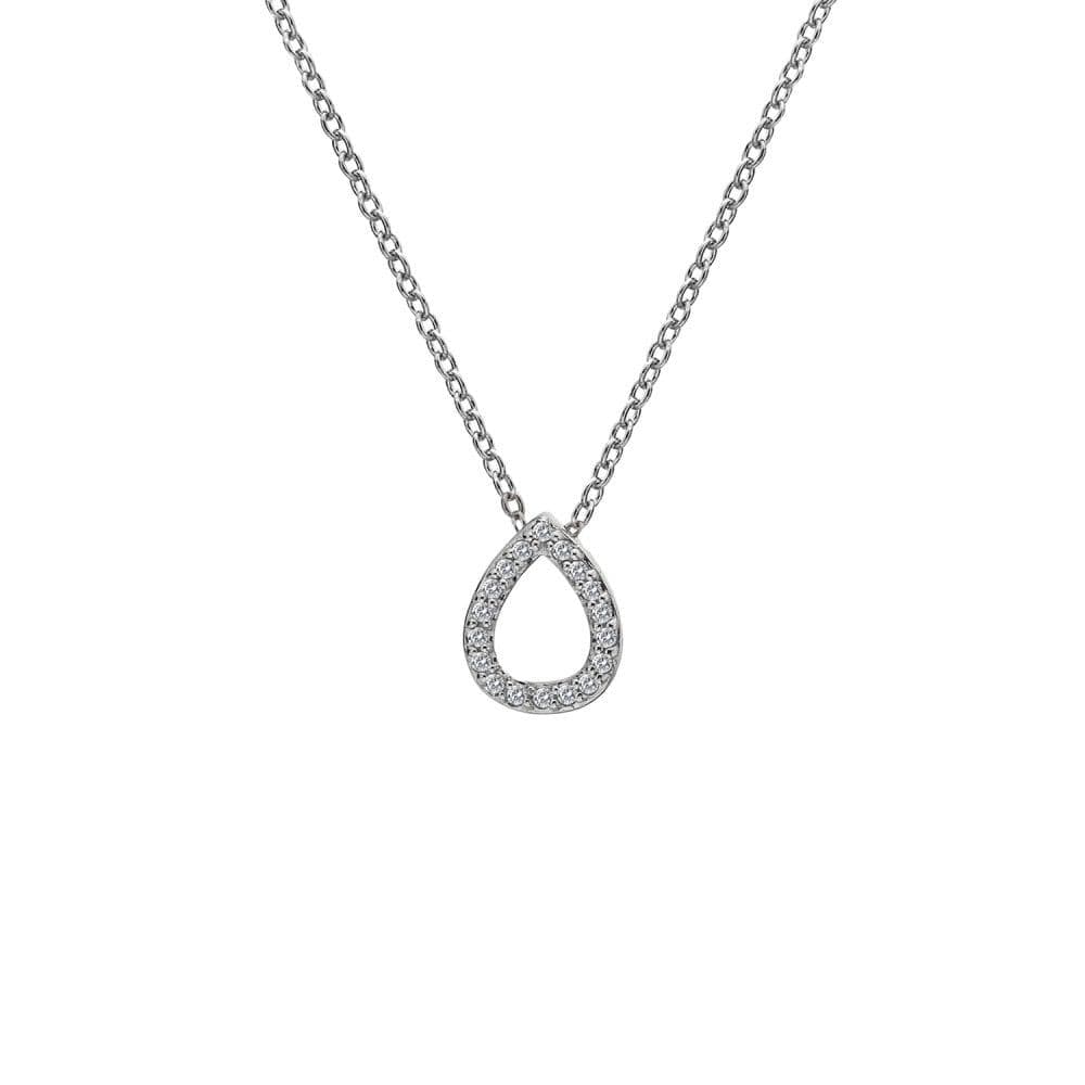 Hot Diamonds Sterling Silver Striking Teardrop Necklace Pendant DP695