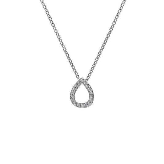 Hot Diamonds Sterling Silver Striking Teardrop Necklace Pendant DP695