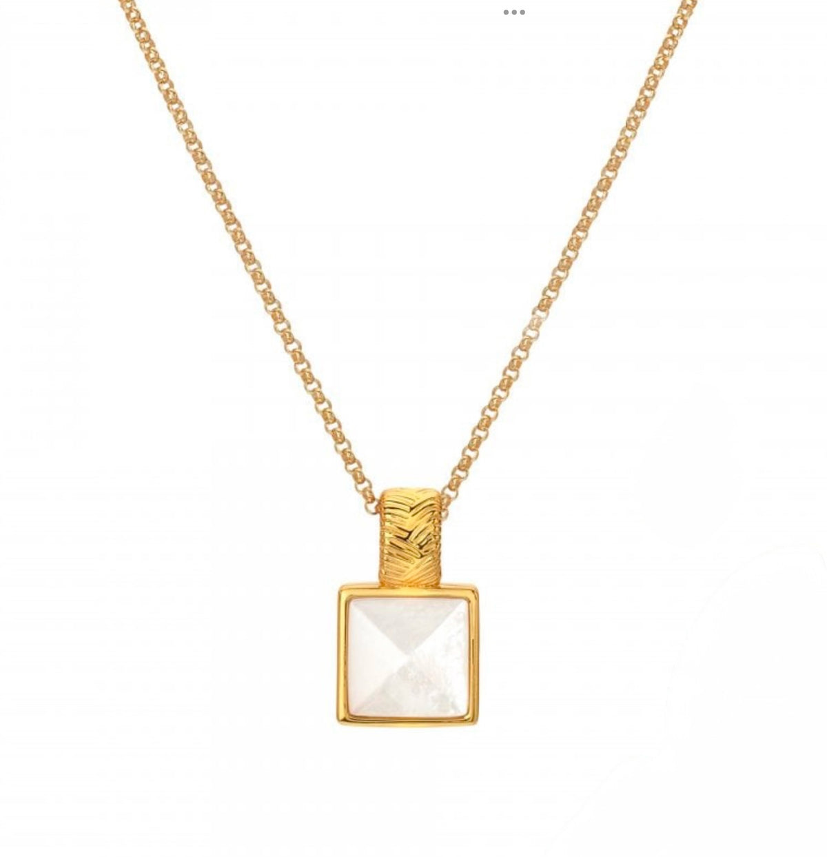 Hot Diamonds Mother of Pearl drop necklace HDX JJ Revive yellow gold plated sterling silver