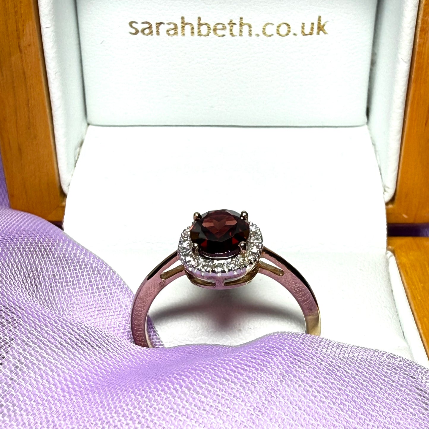 Oval Garnet And Diamond Yellow Gold Ring 1.2 Carat