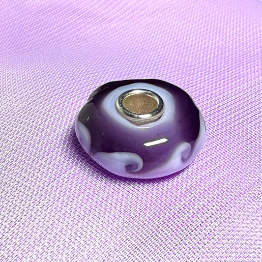 Purple two tone wavy Unique Trollbeads