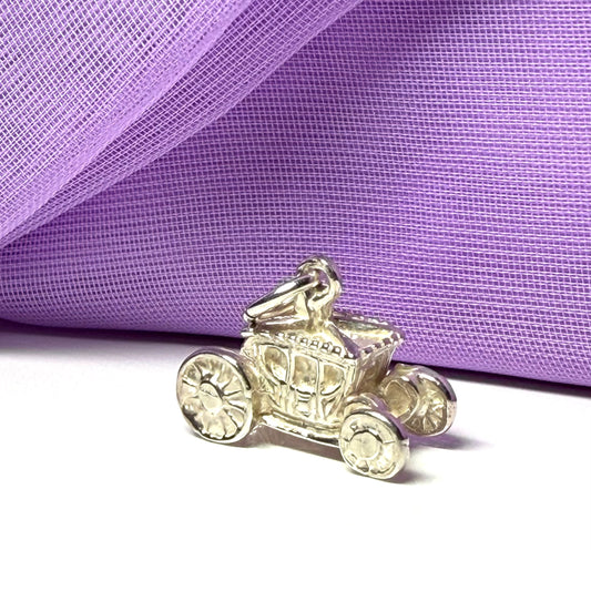 Queens Stage Coach Sterling Silver Charm