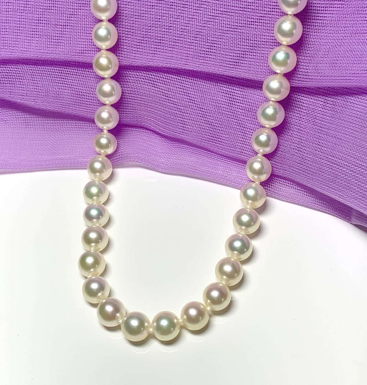 Cultured pearl single row necklace