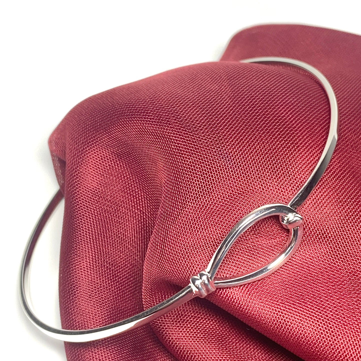 Ladies Sterling Silver Hooked Bangle