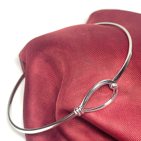 Ladies Sterling Silver Hooked Bangle