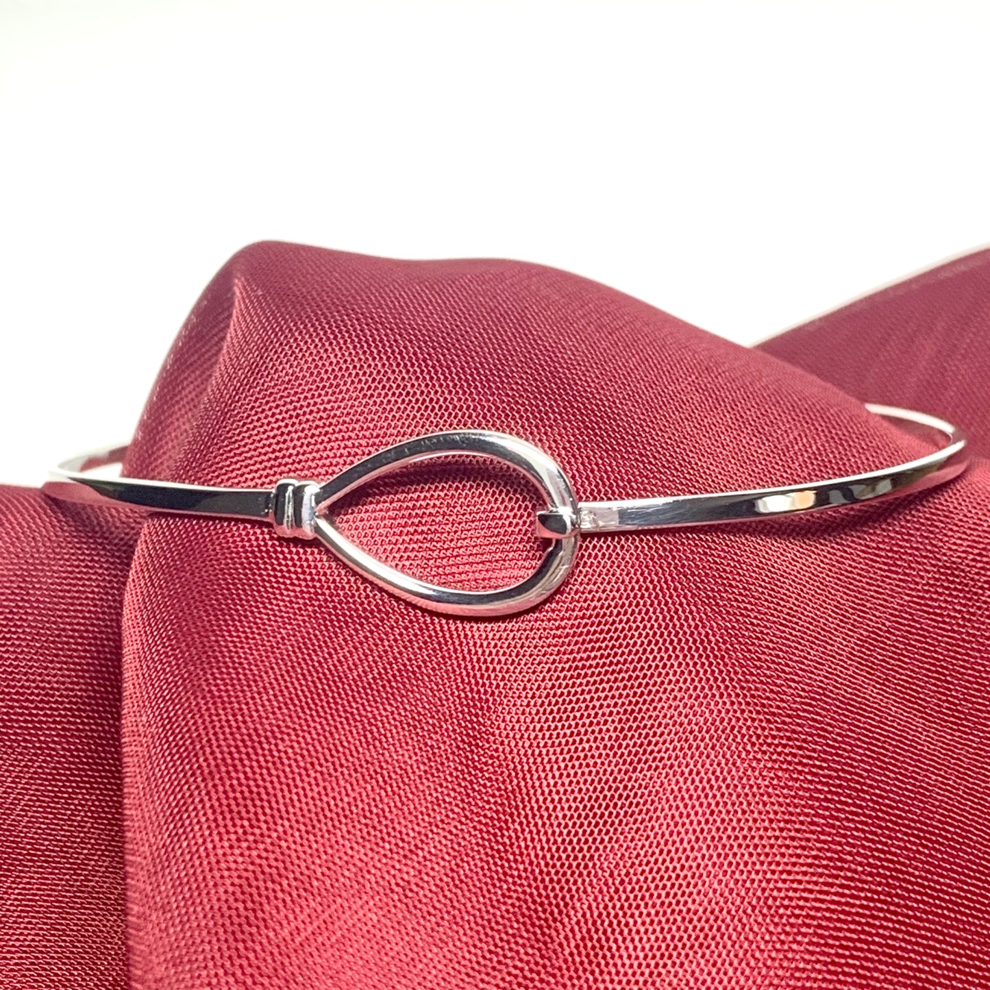 Ladies Sterling Silver Hooked Bangle