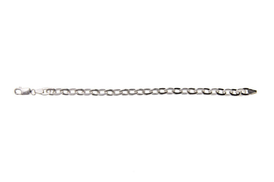 Ladies Sterling Silver Oval Belcher Bracelet