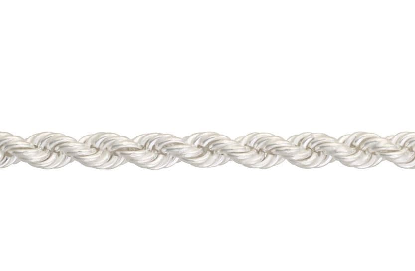 Ladies Sterling Silver Solid Large Heavy Rope Bracelet