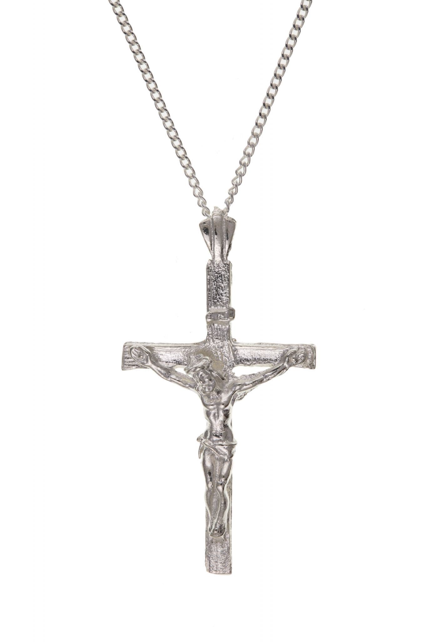 Solid deals silver crucifix