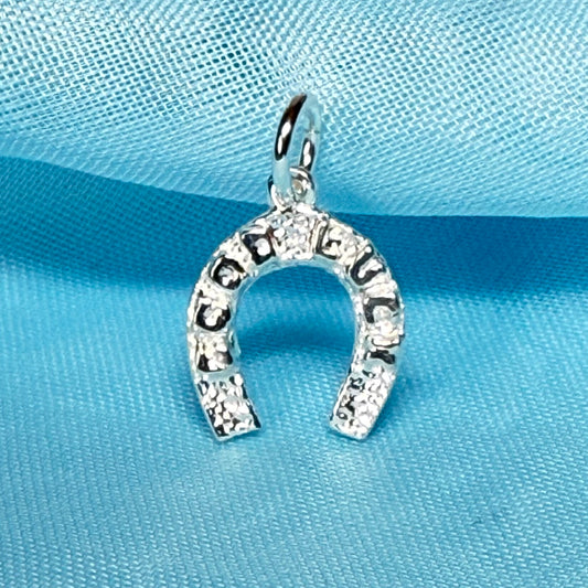 Lucky horseshoe Good Luck charm sterling silver