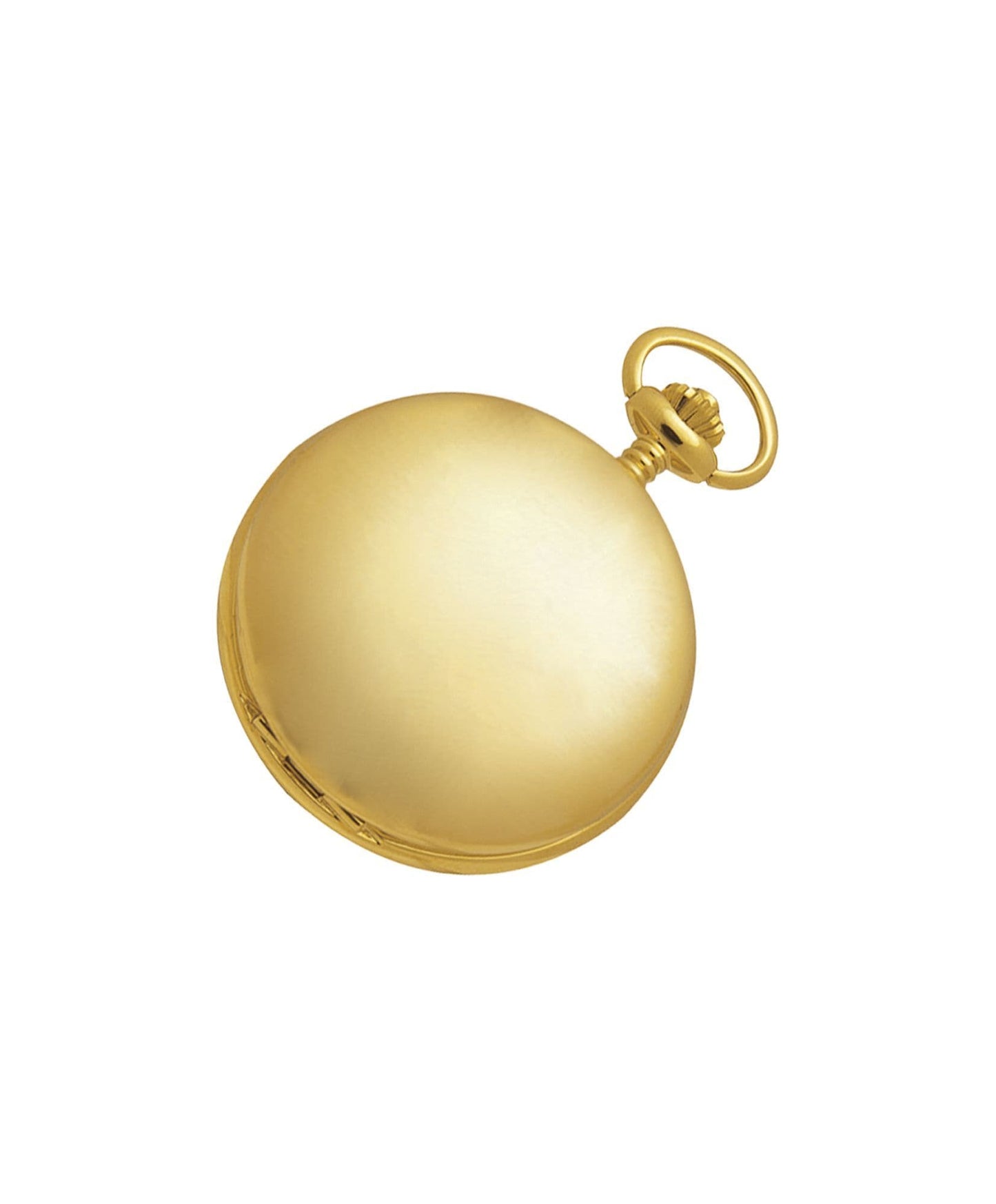 Mechanical Gold Plated Plain Pocket Watch With Chain