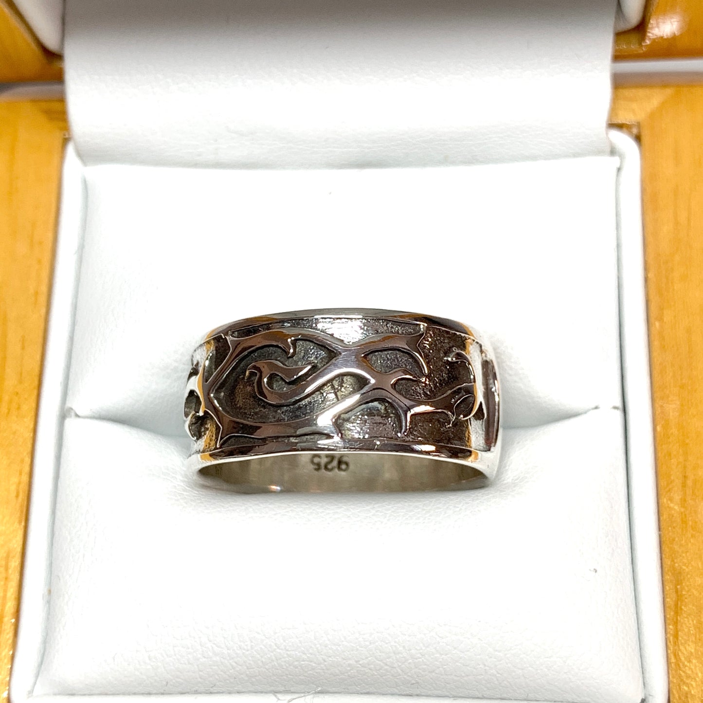 Men's Celtic ring sterling silver 9.5 mm