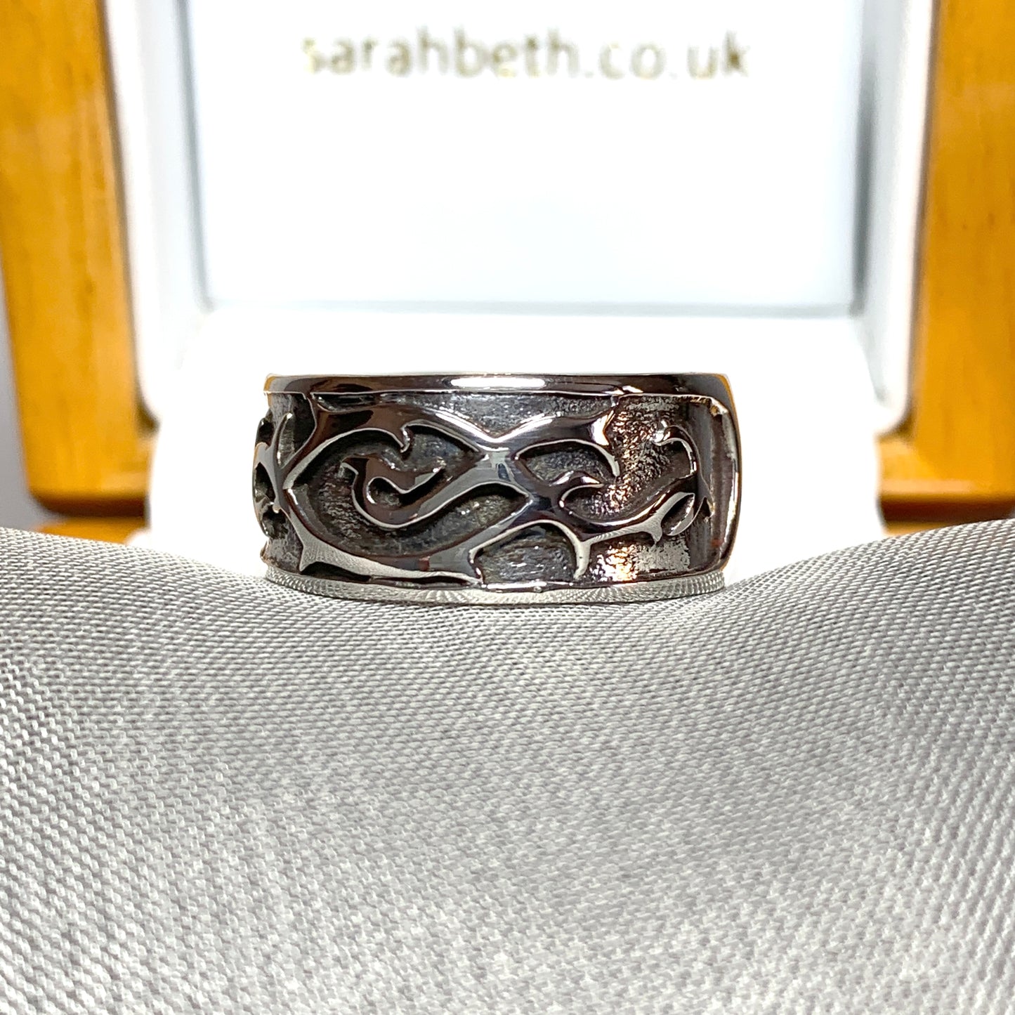 Men's Celtic ring sterling silver 9.5 mm