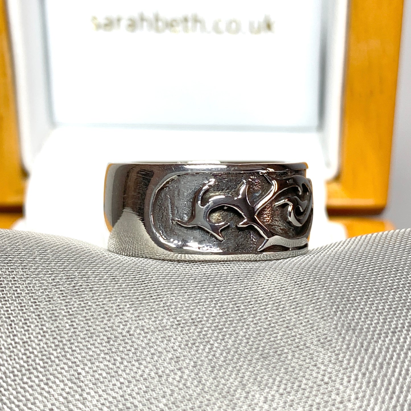 Men's Celtic ring sterling silver 9.5 mm