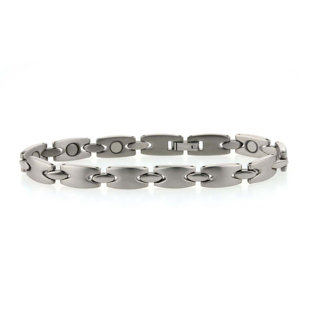 Men's Titanium Fancy Link Hidden Magnet Bracelet