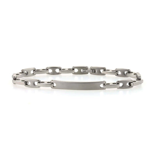 Men's Titanium Fancy Link ID Bracelet
