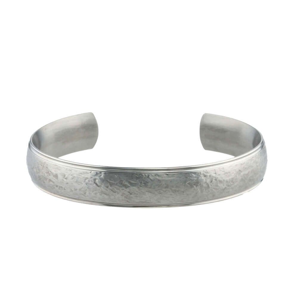 Men's Titanium Hammered EffectTorque Bangle