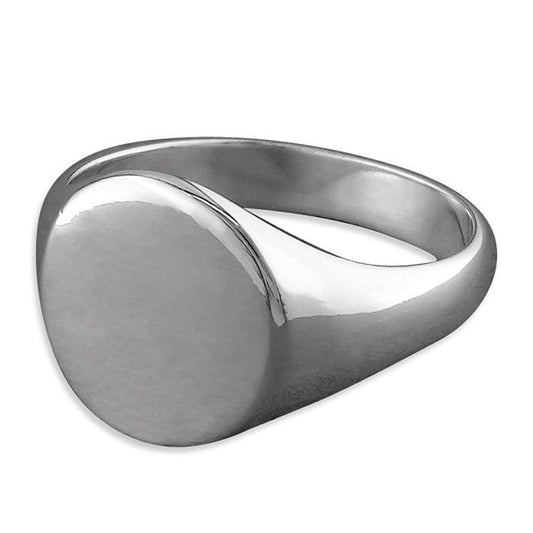 Men’s sterling silver oval signet ring